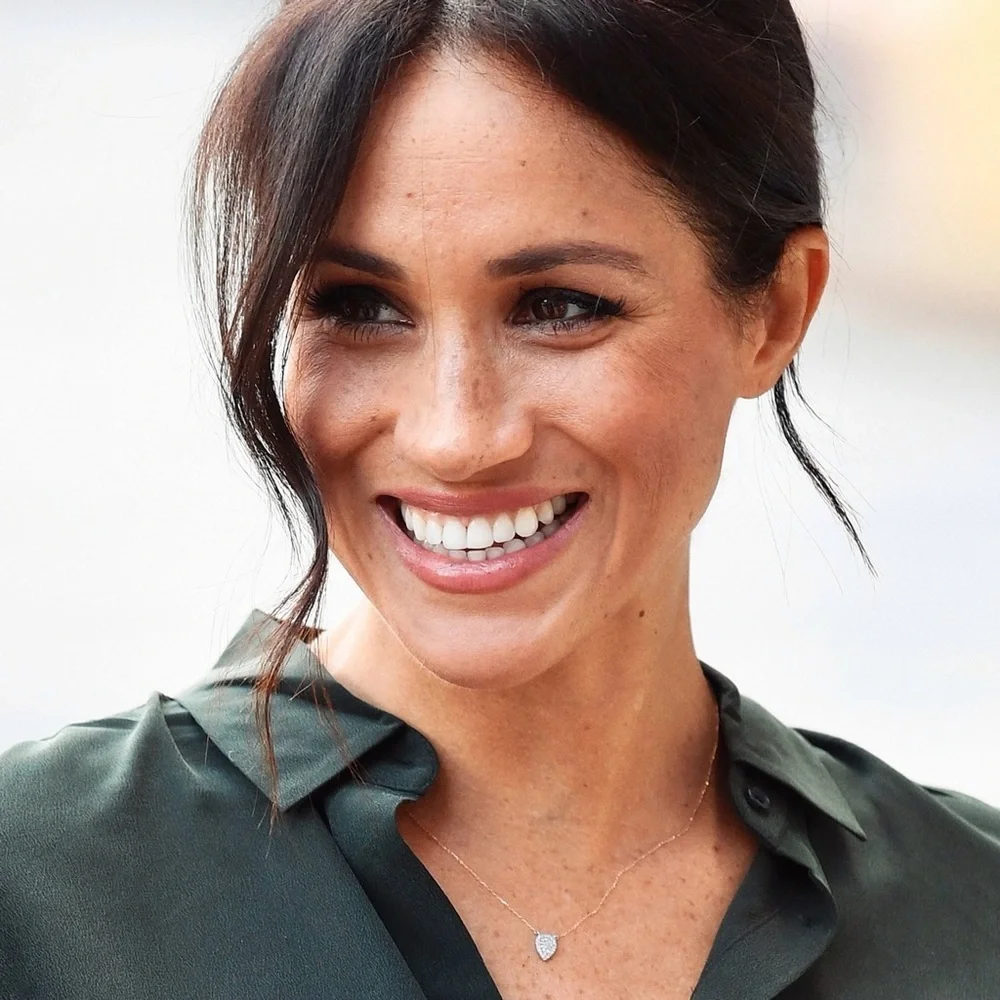 NEW Meghan Markle Inspired Yellow Gold-Filled Inverted Teardrop Pendant Necklace